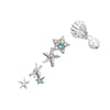 Wholesale Copper Electroplated Star Pattern Starfish Shell Ear Stud For Women