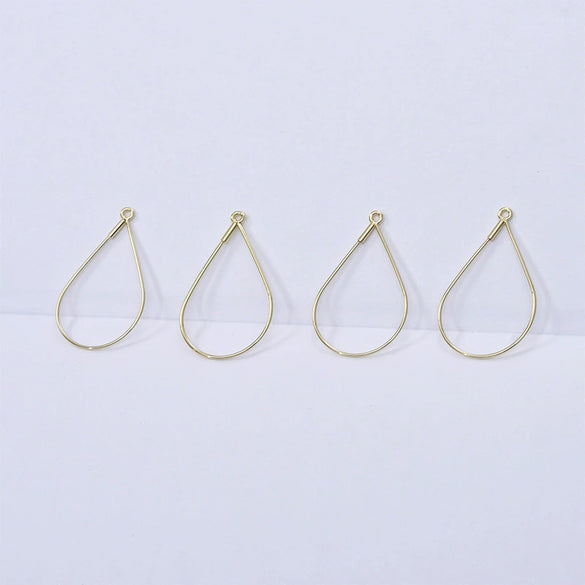 Wholesale Copper Electroplated Water Drop Beaded Pendant Handmade Earrings Accessories