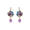 Wholesale Copper Elegant Flower Crystal Set Women's Earrings