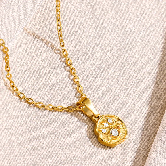 Wholesale Copper Evil Eye Necklace Pendant For Women With Geometric Style And Electroplating Treatment And Ochain