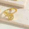 Wholesale Copper Fivepointed Star Design Electroplated Ring For Women