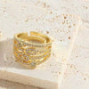 Wholesale Copper Fivepointed Star Design Electroplated Ring For Women