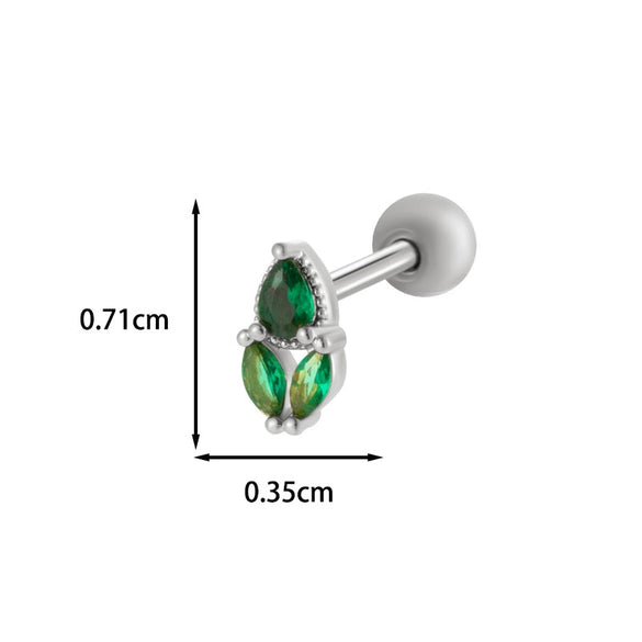 Wholesale Copper Flower Bow Heart Cartilage Puncture Ear Bone Nail For Women Fashion Style