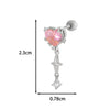 Wholesale Copper Flower Bow Heart Cartilage Puncture Ear Bone Nail For Women Fashion Style