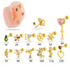 Wholesale Copper Flower Bow Heart Cartilage Puncture Ear Bone Nail For Women Fashion Style