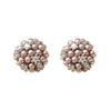 Wholesale Copper Flower Geometric Design Electroplated Earrings