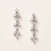Wholesale Copper Flower Leaf Tassel Earrings Elegant Style