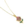 Wholesale Copper Flower O Chain Necklace With Electroplating For Women
