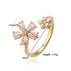 Wholesale Copper Flower Ring With Zirconia For Women