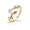 Wholesale Copper Flower Ring With Zirconia For Women