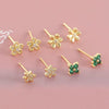 Wholesale Copper Flower Style Electroplated Earrings For Women