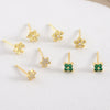 Wholesale Copper Flower Style Electroplated Earrings For Women