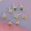 Wholesale Copper Flower Style Electroplated Earrings For Women