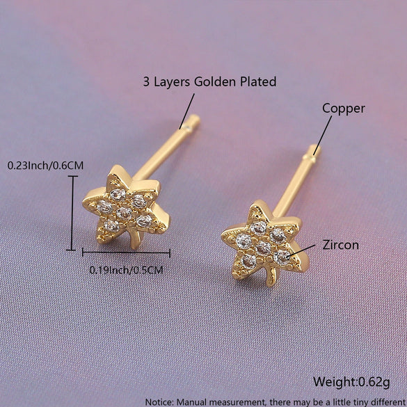 Wholesale Copper Flower Style Electroplated Earrings For Women