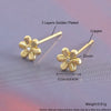 Wholesale Copper Flower Style Electroplated Earrings For Women