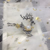 Wholesale Copper Fresh Water Pearl Deer Brooch Italian Craft Fashion Women's Jewelry