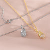 Wholesale Copper Fruit Shaped Diamond Nut Pine Cone Clavicle Necklace Electroplated For Women