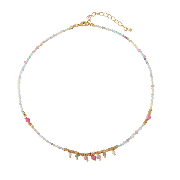 Wholesale Copper Geometric Beaded Necklace Handmade For Women Summer Fresh Style
