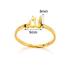 Wholesale Copper Geometric Bow Ring For Men And Women Electroplated Minimalist Style