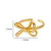 Wholesale Copper Geometric Bow Ring For Men And Women Electroplated Minimalist Style