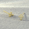 Wholesale Copper Geometric Cross Earrings For Men And Women With Electroplating