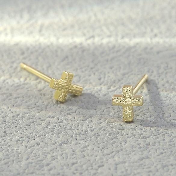 Wholesale Copper Geometric Cross Earrings For Men And Women With Electroplating