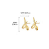 Wholesale Copper Geometric Cross Earrings Set With Diamonds Light Luxury Style For Women