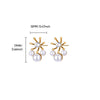 Wholesale Copper Geometric Cross Earrings Set With Diamonds Light Luxury Style For Women