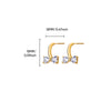 Wholesale Copper Geometric Cross Earrings Set With Diamonds Light Luxury Style For Women