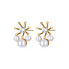 Wholesale Copper Geometric Cross Earrings Set With Diamonds Light Luxury Style For Women