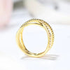 Wholesale Copper Geometric Cross Ring For Women With Inlaid Zircon Retro Style Hollow And Multi Layer Design