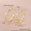 Wholesale Copper Geometric Cshaped Simple Hoop Earrings With Electroplating