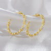 Wholesale Copper Geometric Cshaped Simple Hoop Earrings With Electroplating