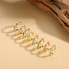 Wholesale Copper Geometric Devil's Eye Ring For Women With 14K Gold Plating