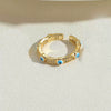 Wholesale Copper Geometric Devil's Eye Ring For Women With 14K Gold Plating