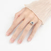Wholesale Copper Geometric Devil's Eye Rotating Women's Ring Light Luxury Style