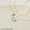 Wholesale Copper Geometric Dripping Oil Devil's Eye Pendant Necklace With Mixed Gem Inlay For Women