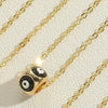 Wholesale Copper Geometric Dripping Oil Devil's Eye Pendant Necklace With Mixed Gem Inlay For Women