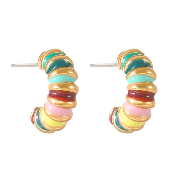Wholesale Copper Geometric Dripping Oil Earrings For Women