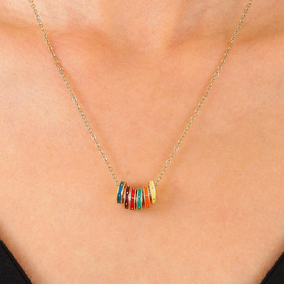 Wholesale Copper Geometric Dripping Oil Enamel Earrings And Necklace Set For Women