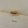 Wholesale Copper Geometric Dripping Oil Open Ring For Women Elegant New Style