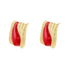 Wholesale Copper Geometric Dripping Oil Triangular Vshaped Women's Earrings