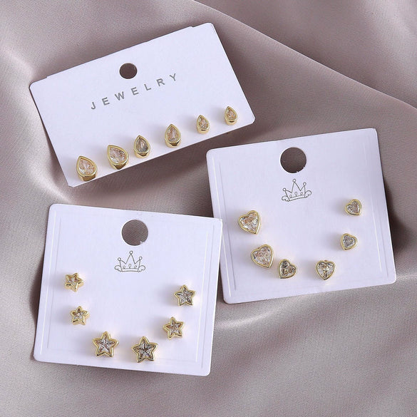Wholesale Copper Geometric Drop Shape Electroplated Earrings For Women