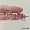 Wholesale Copper Geometric Dropshaped Inlaid Zircon Women's Earrings