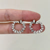 Wholesale Copper Geometric Dropshaped Inlaid Zircon Women's Earrings