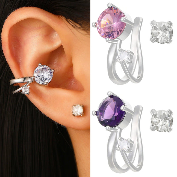Wholesale Copper Geometric Ear Clip Earrings For Women With Electroplating