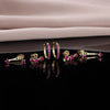 Wholesale Copper Geometric Earrings With Diamond Design