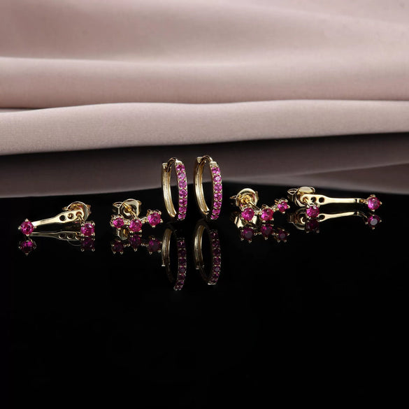 Wholesale Copper Geometric Earrings With Diamond Design