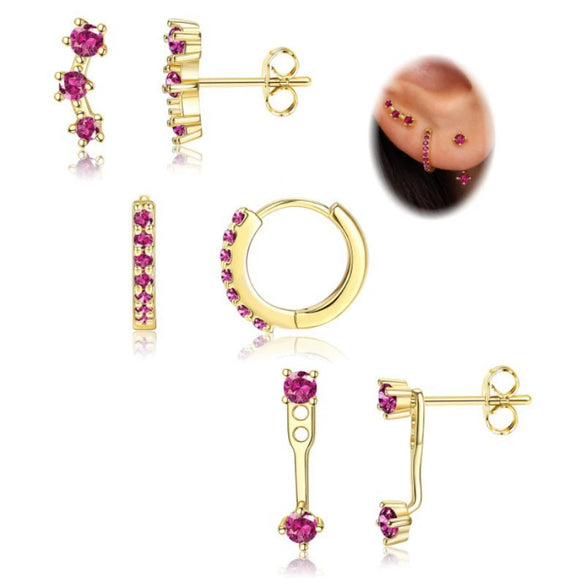 Wholesale Copper Geometric Earrings With Diamond Design
