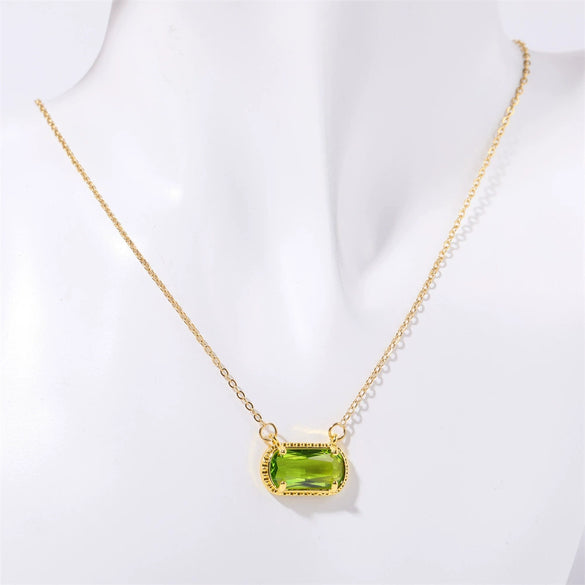 Wholesale Copper Geometric Eggshaped Electroplated Birthday Necklace For Women